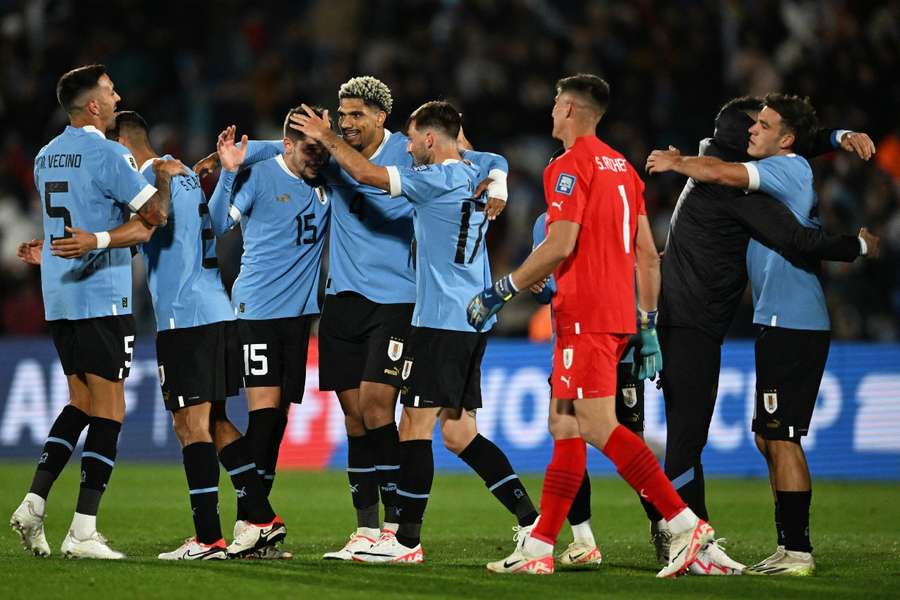 Uruguay celebra su victoria en Montevideo