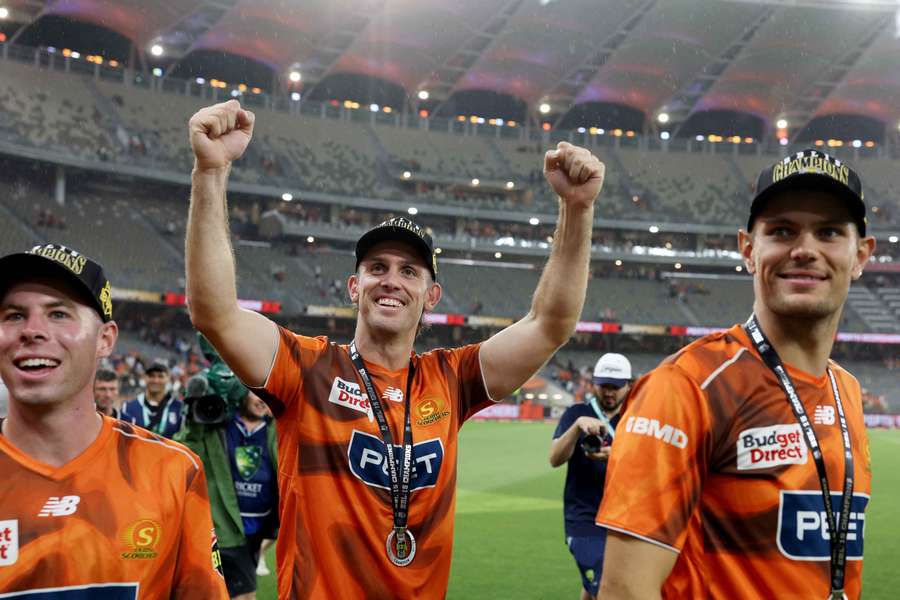 Perth Scorchers captain Mitch Marsh following last season's final at Optus Stadium. Perth Scorchers captain Mitch Marsh following last season's final at Optus Stadium.