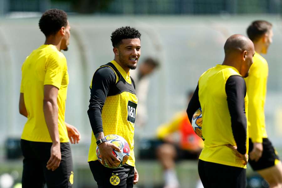 Jadon Sancho in training with Borussia Dortmund