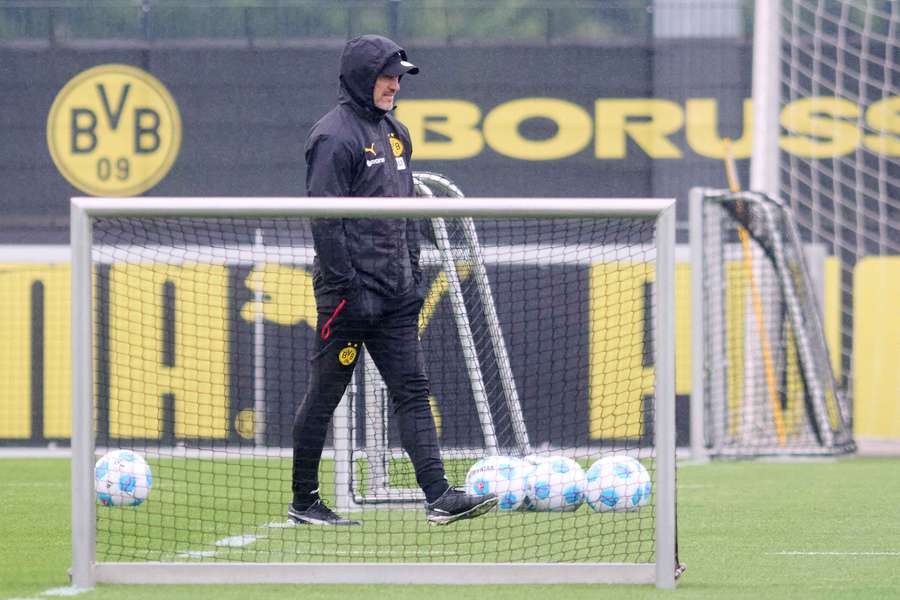 Kovac, en un entrenamiento del Dortmund.