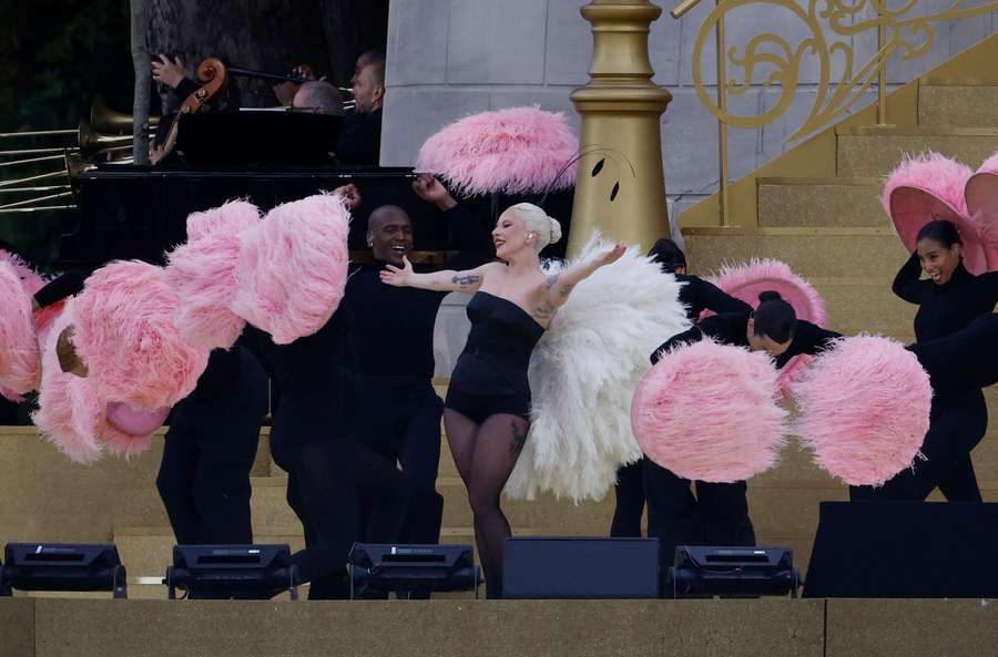 Lady Gaga performs during the opening ceremony