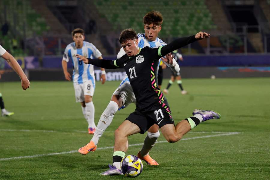James Overy in action for Australia at the recent FIFA U20 World Cup.