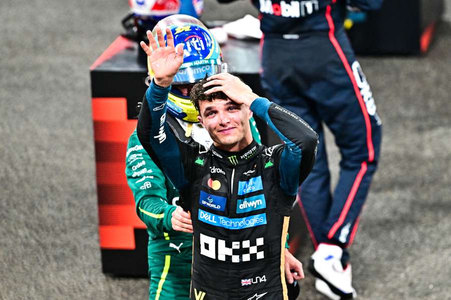 Lando Norris festeggia Lando Norris festeggia