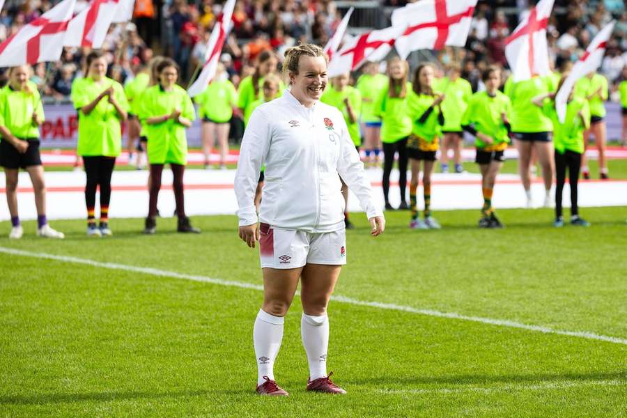 Lark Atkin-Davies ahead of England's match with Canada