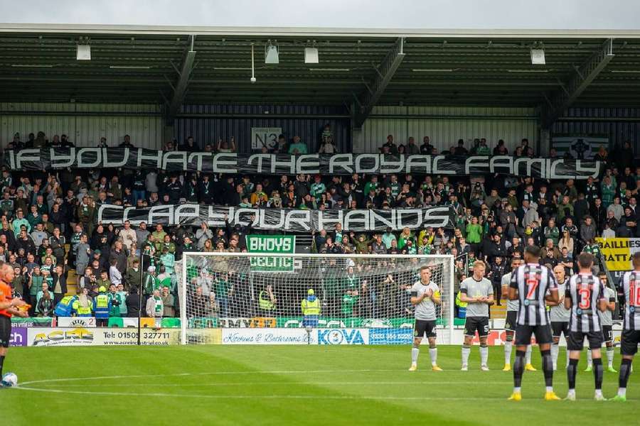 Celtic fans unfurled similarly disrespectful banners in league matches