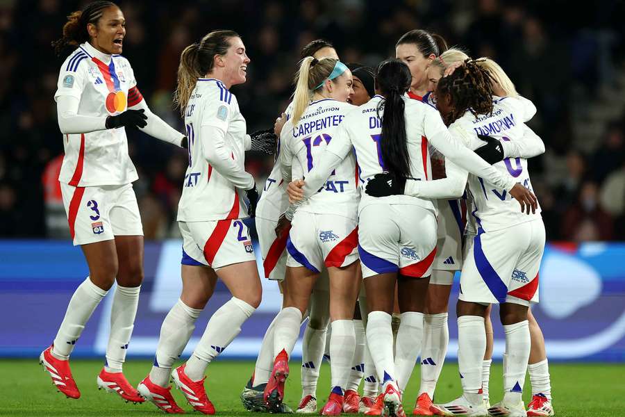 Les Lyonnaises le mois dernier face au PSG.