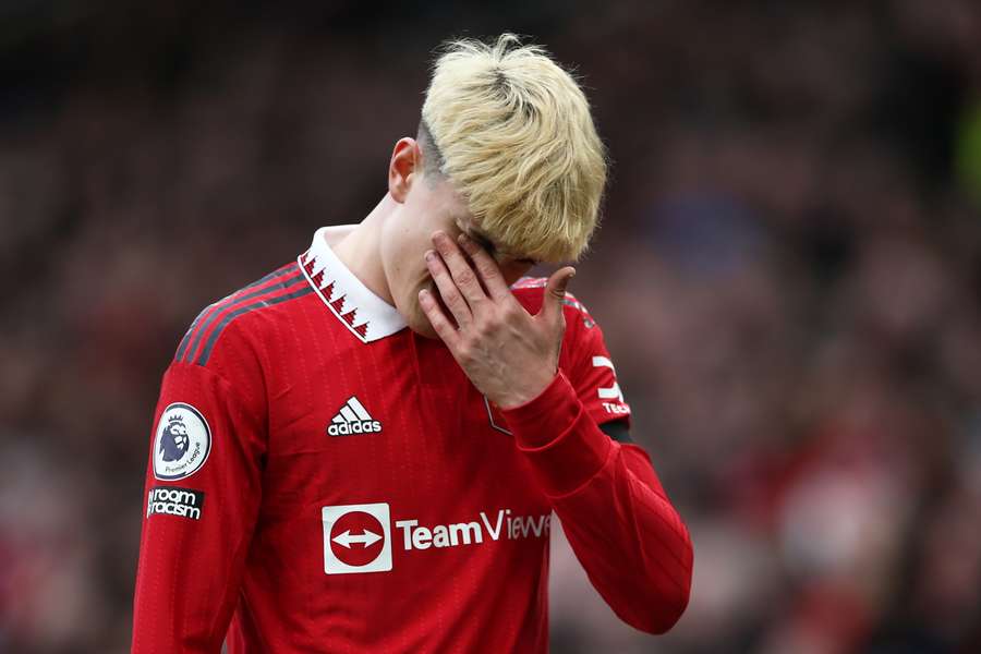 Alejandro  Garnacho is een tijdje uit de roulatie bij Manchester United