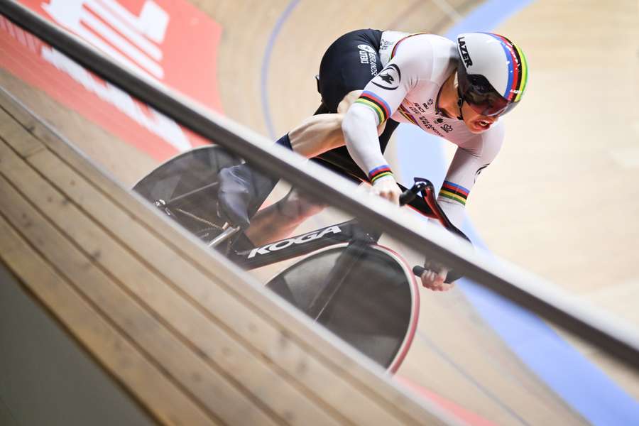 Harrie Lavreysen won woensdag al goud op het onderdeel teamsprint