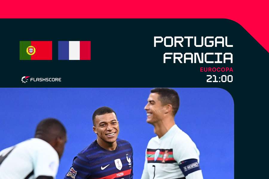 Portugal y Francia chocan en Hamburgo.