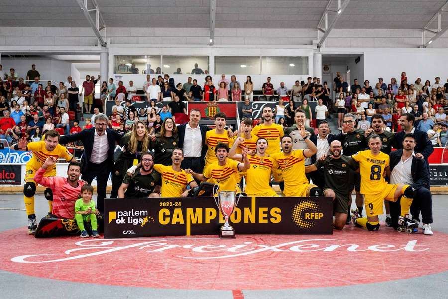El Barcelona, campeón de la Parlem OK Liga de hockey patines por 34ª vez