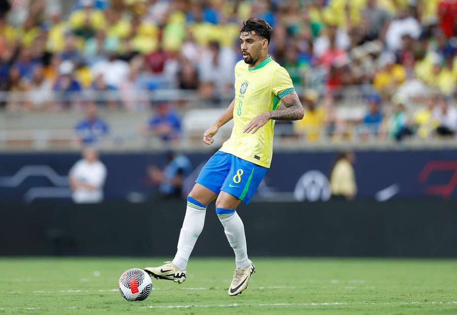 Lucas Paquetá em ação pela Seleção Brasileira