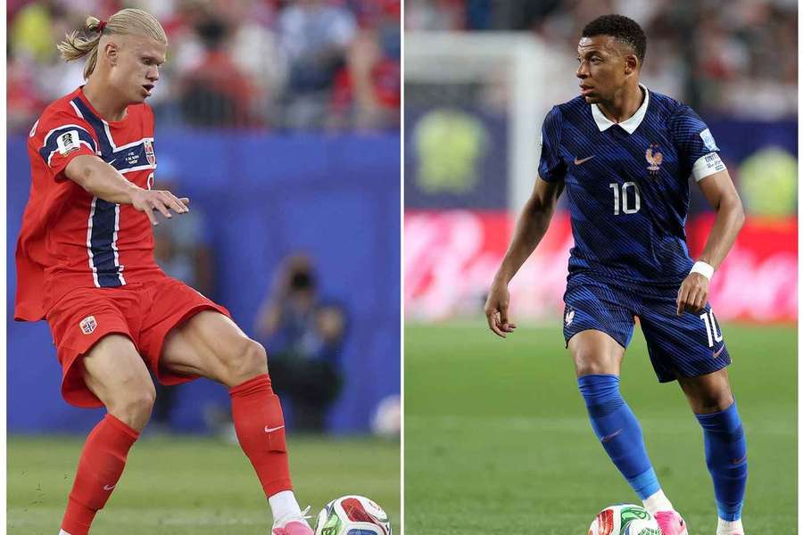 Erling Haaland und Kylian Mbappé