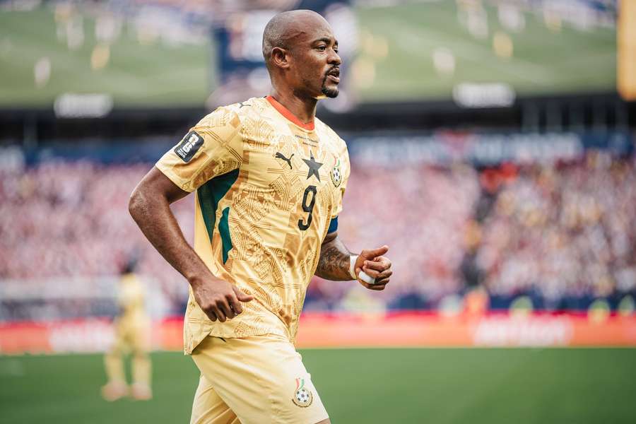 Jordan Ayew in action against Croatia