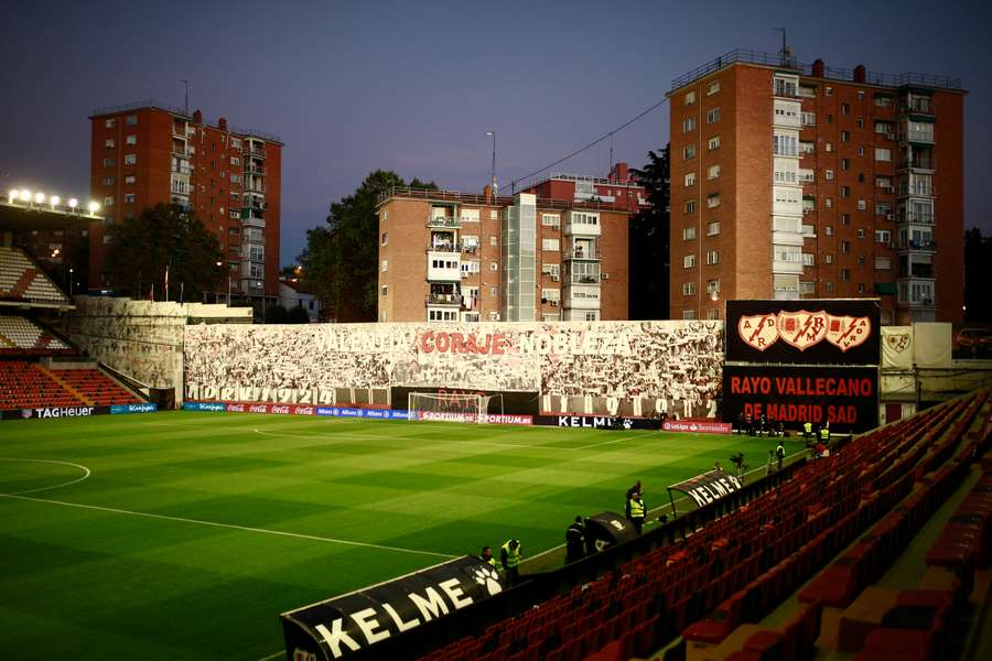 General view of Rayo Vallecano's Vallecas stadium