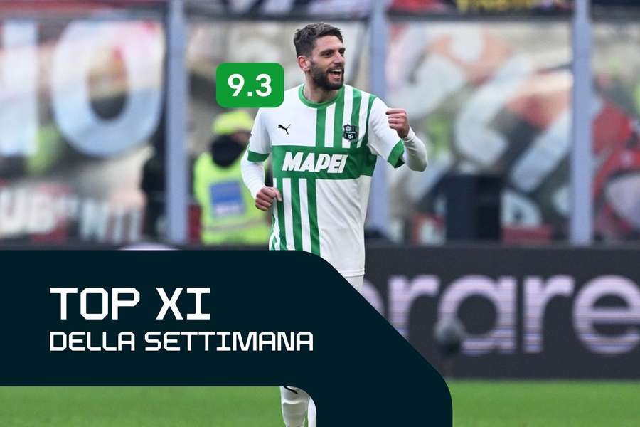 La Top XI della terza giornata: brilla ancora Lautaro, Berardi show e un super Danilo