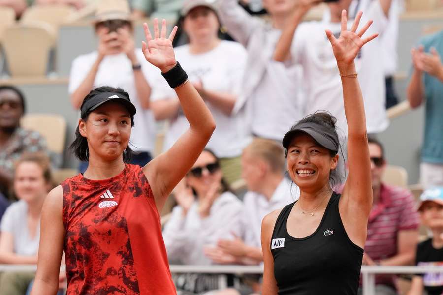 Wang Xinyu (li.) und Hsieh Su-wei (re.)