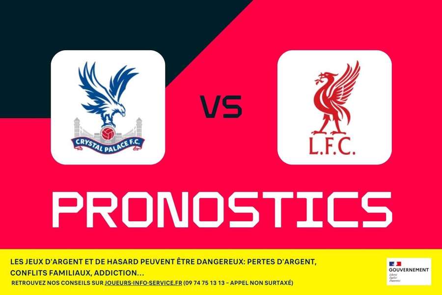Crystal Palace vs Liverpool : Pronostics, meilleurs paris et cotes (Premier League)