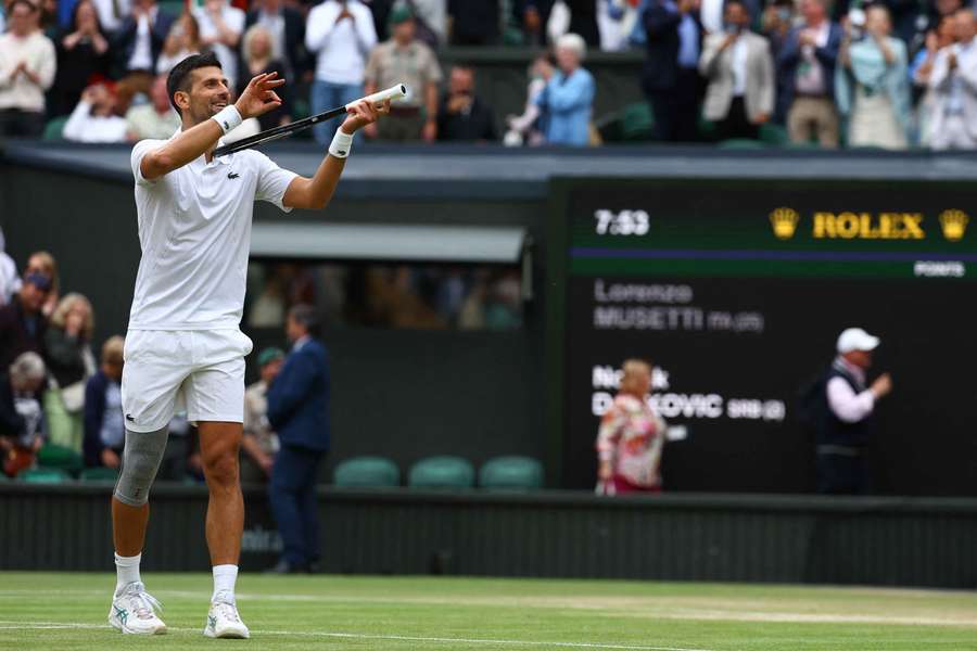 Djokovic celebra el triunfo dedicándoselo nuevamente a su hija