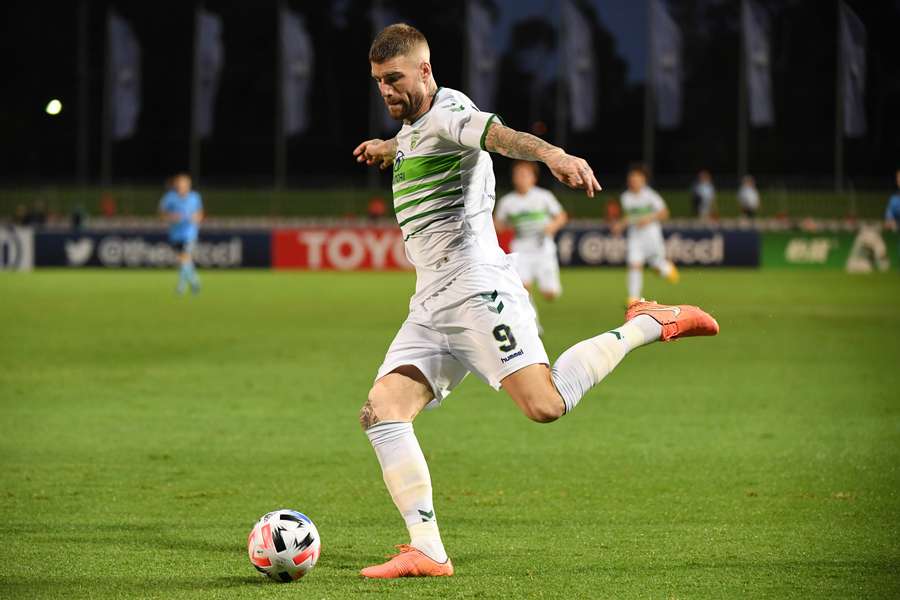 Lars Veldwijk in het shirt van Jeonbuk Hyundai Motors FC in de Asian Champions League in 2020