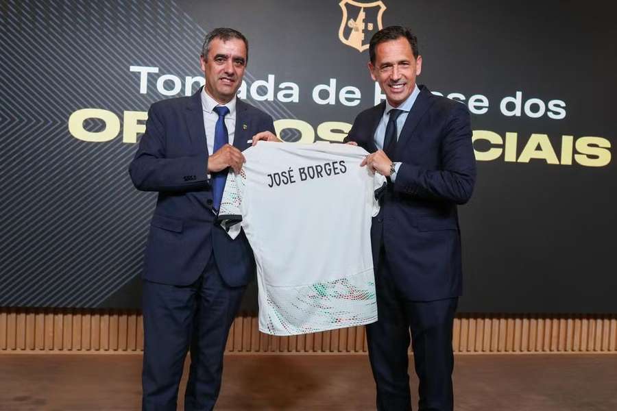 José Borges, presidente da APAF, com Pedro Proença, presidente da FPF
