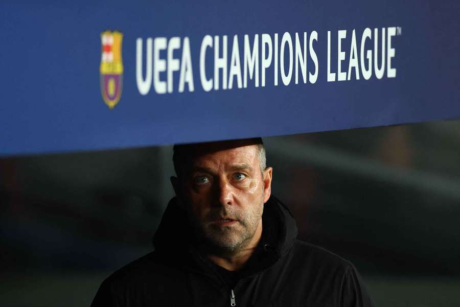 Flick, en un partido de Champions Flick, en un partido de Champions