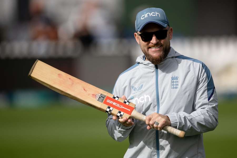 England coach Brendon McCulum before the New Zealand match