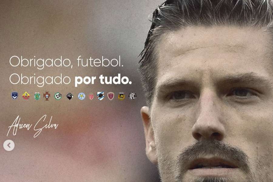 Adrien Silva a annoncé la fin de sa carrière à l'âge de 36 ans.