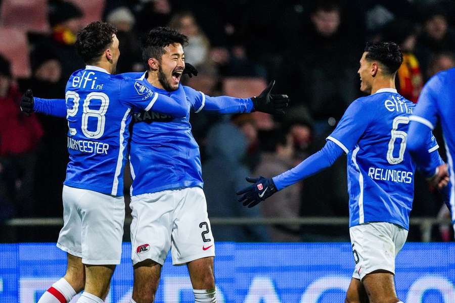 Uitblinker Yukinari Sugawara scoorde gisteren tegen Go Ahead Eagles