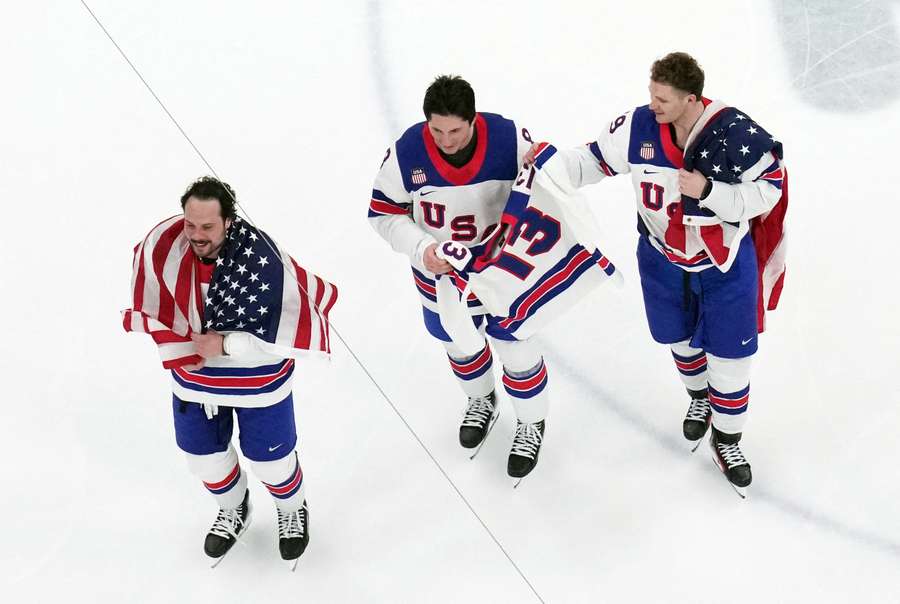 Americká radosť po zisku zlata.