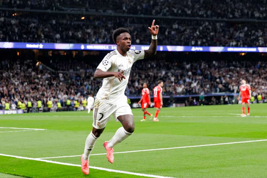 Vini Jr. marcou nas últimas 3 rodadas de LaLiga e decidiu contra o Benfica na Champions