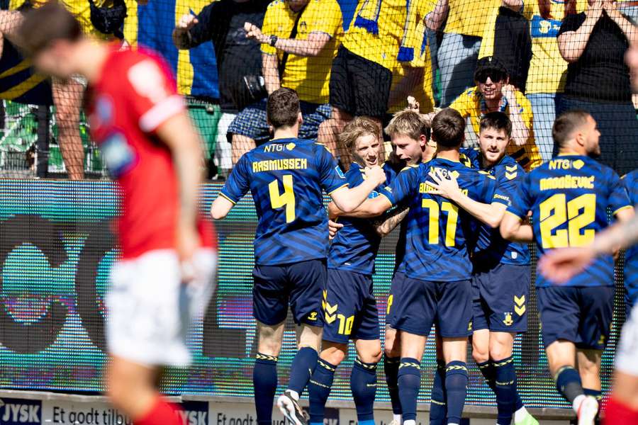 Brøndby viert de 2-0 van Filip Bundgaard