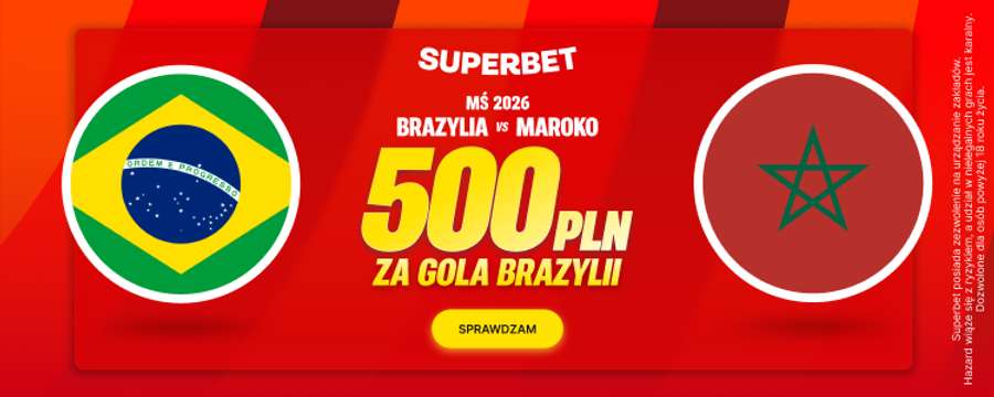 500 PLN za gola Brazylii w Superbet 500 PLN za gola Brazylii w Superbet