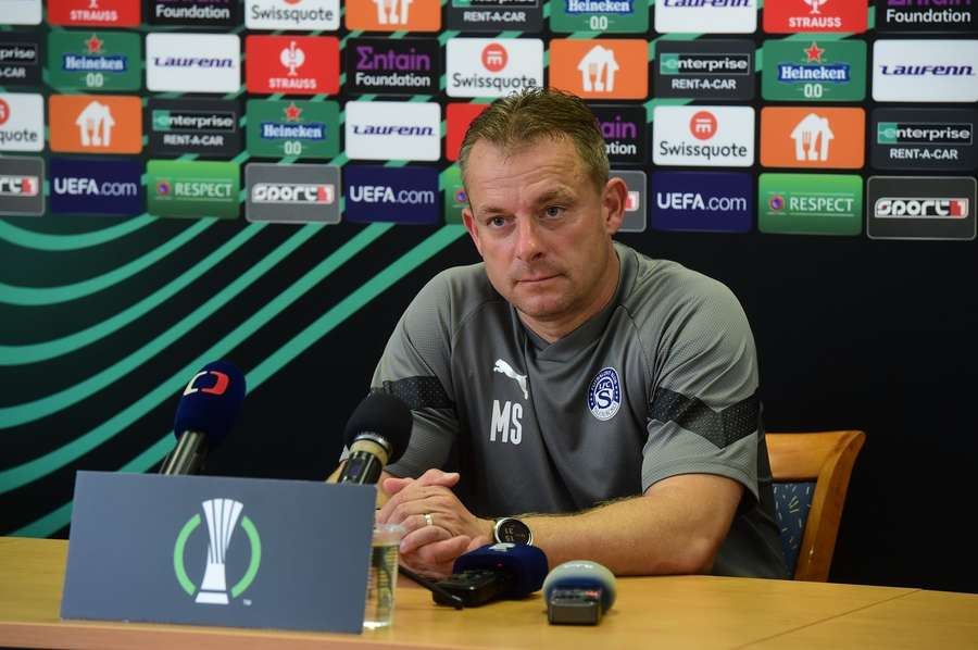 Trenér Slovácka Martin Svědík stále nemá o sestavě na Partizan jasno.
