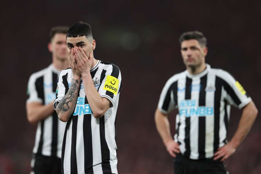 O Newcastle perdeu diante do Manchester United