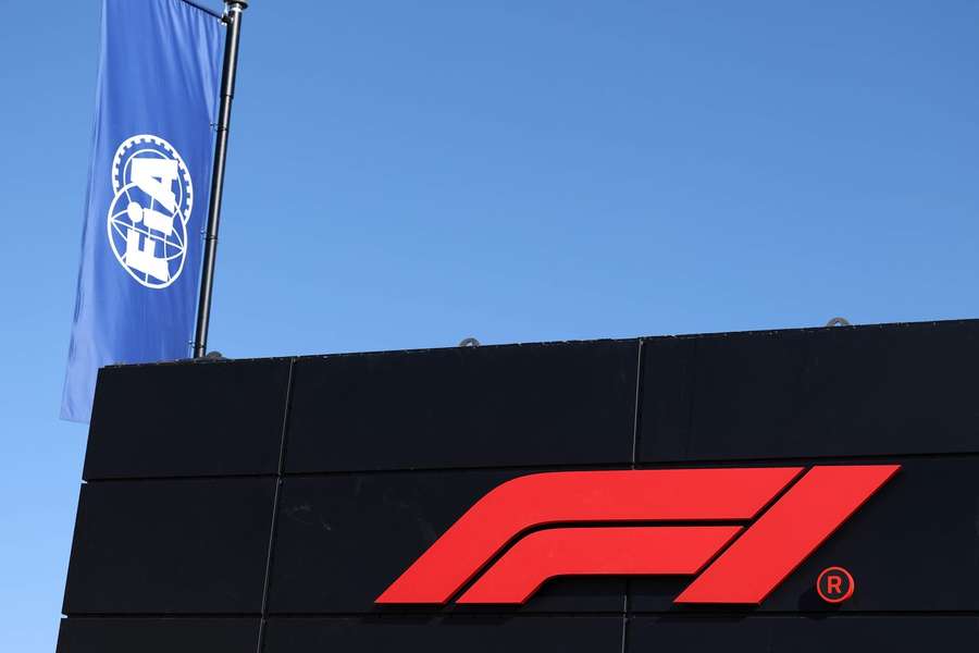 General view of F1 logo General view of F1 logo