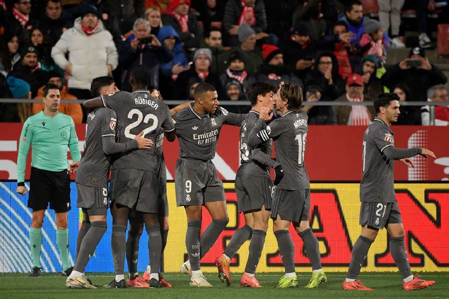 Mbappe celebrates goal with teammates