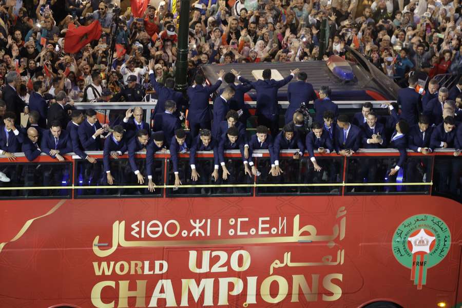 Los jugadores de Marruecos, aclamados Los jugadores de Marruecos, aclamados