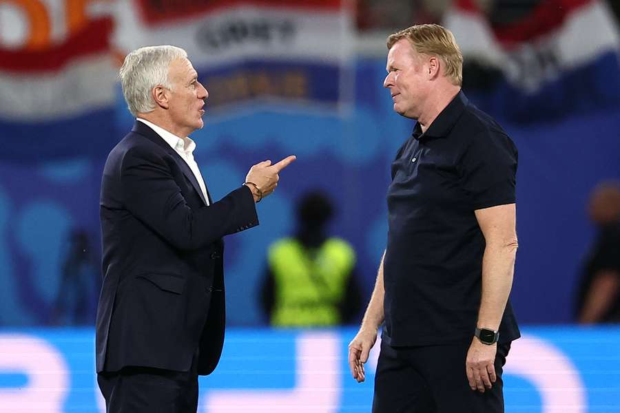 Didier Deschamps com Ronald Koeman