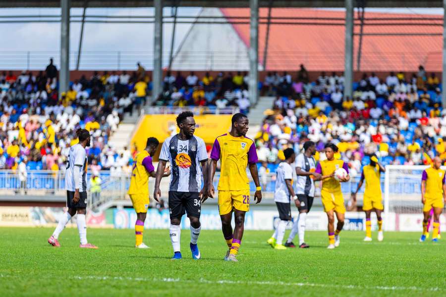Medeama in action against TP Mazembe at TnA stadium.