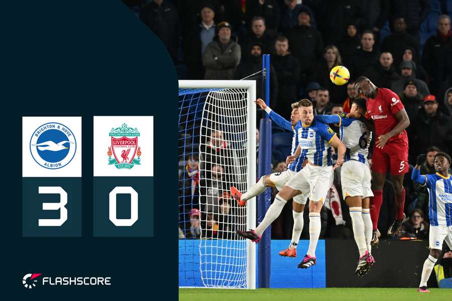 Brighton pewnie pokonuje Liverpool