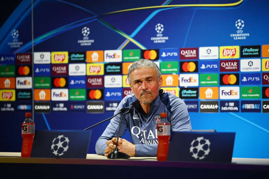 Luis Enrique during his pre-match press conference