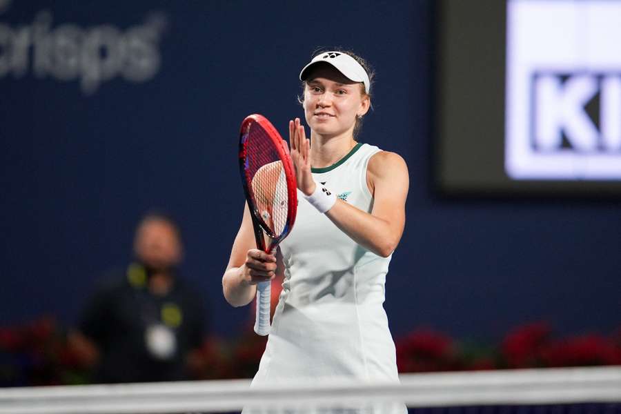 Elena Rybakina is through at the Toronto Masters. Elena Rybakina is through at the Toronto Masters.