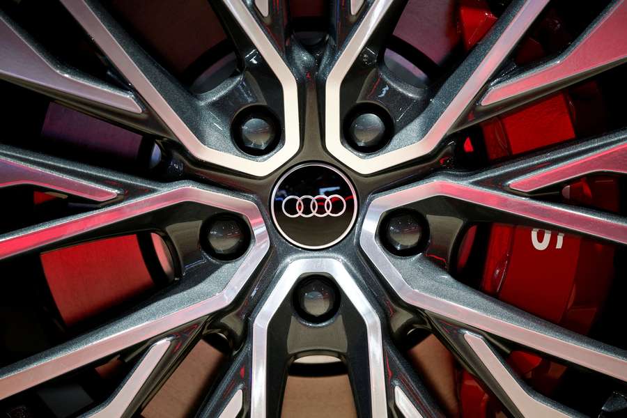  A logo of Audi is seen on media day at the 2024 Paris Auto Show