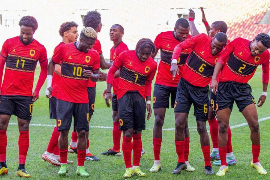 A festa dos jogadores de Angola