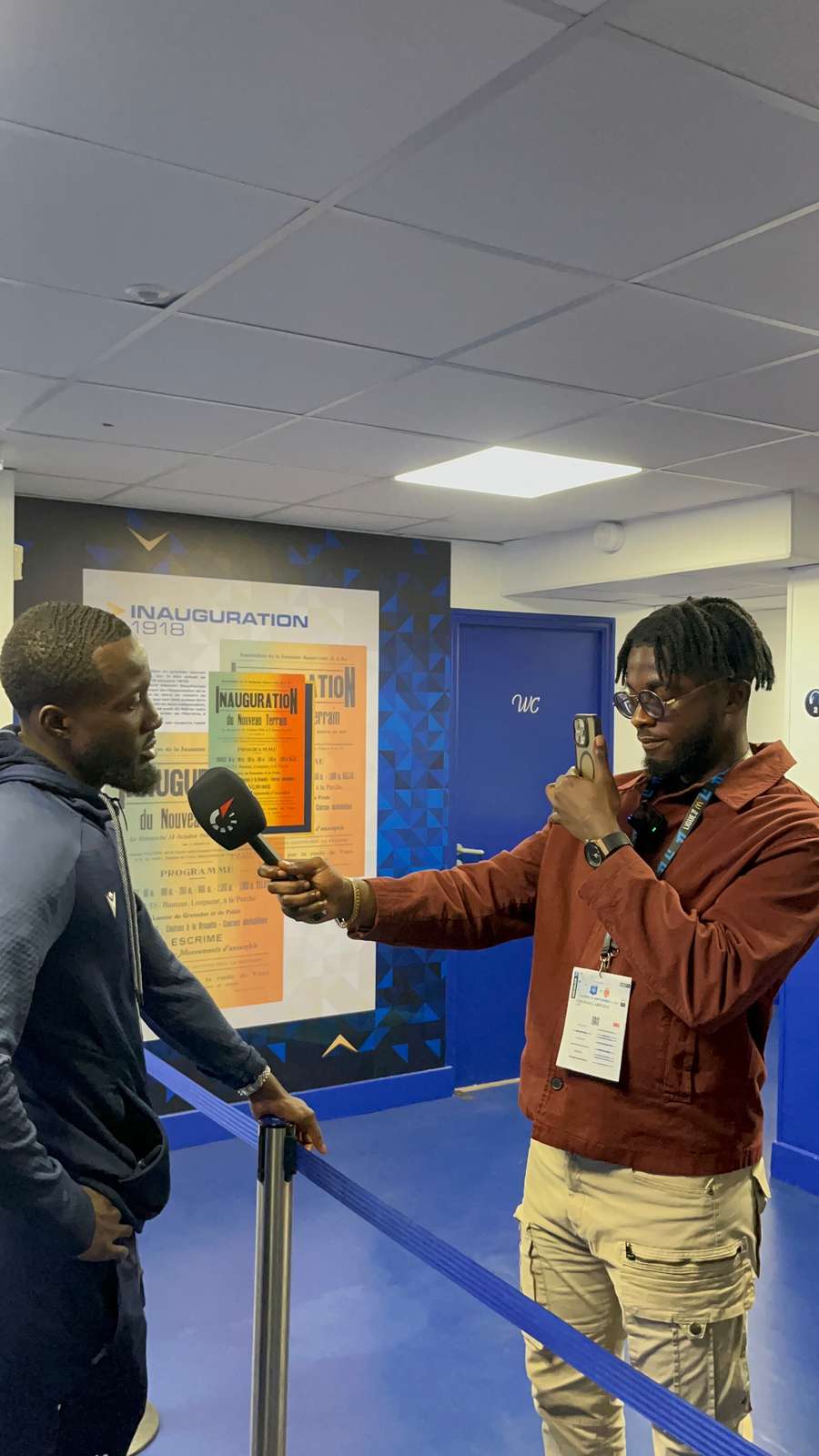 Owusu being interviewed