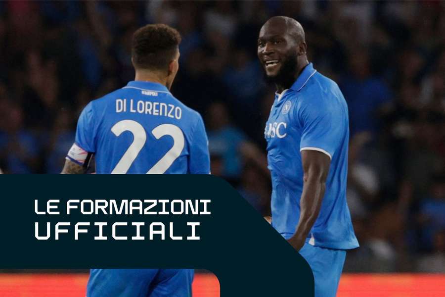 Romelu Lukaku esulta dopo il suo primo gol col Napoli