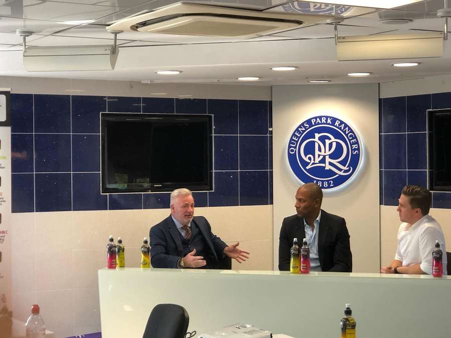 John Viola during a talk at Queens Park Rangers John Viola during a talk at Queens Park Rangers