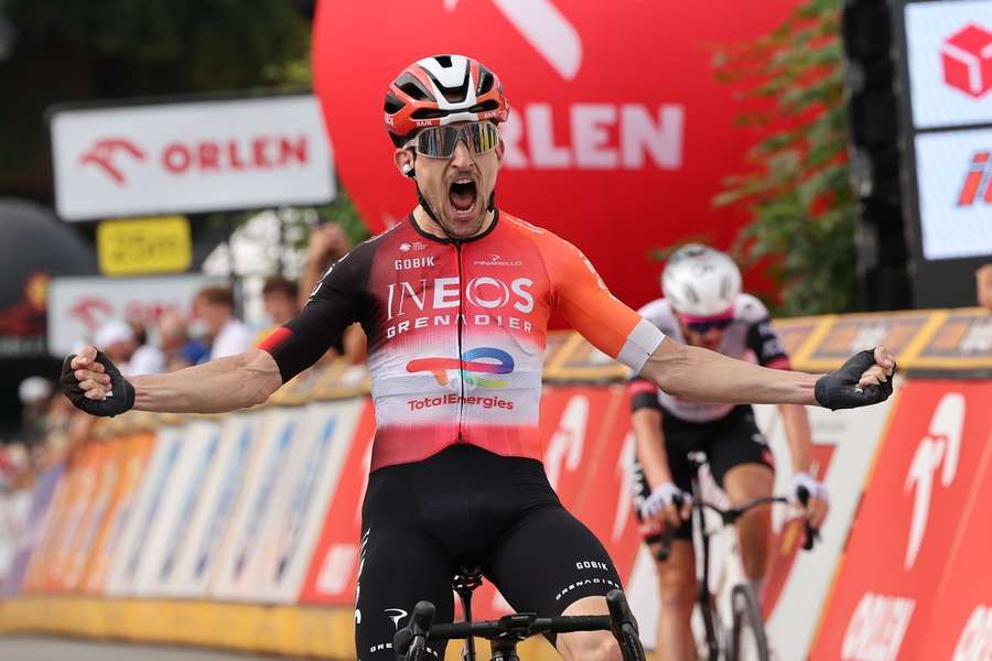 Victor Langellotti bei der Zieleinfahrt.