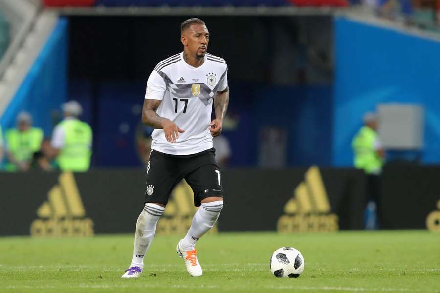 Jérome Boateng v dresu národního týmu Německa. Jérome Boateng v dresu národního týmu Německa.