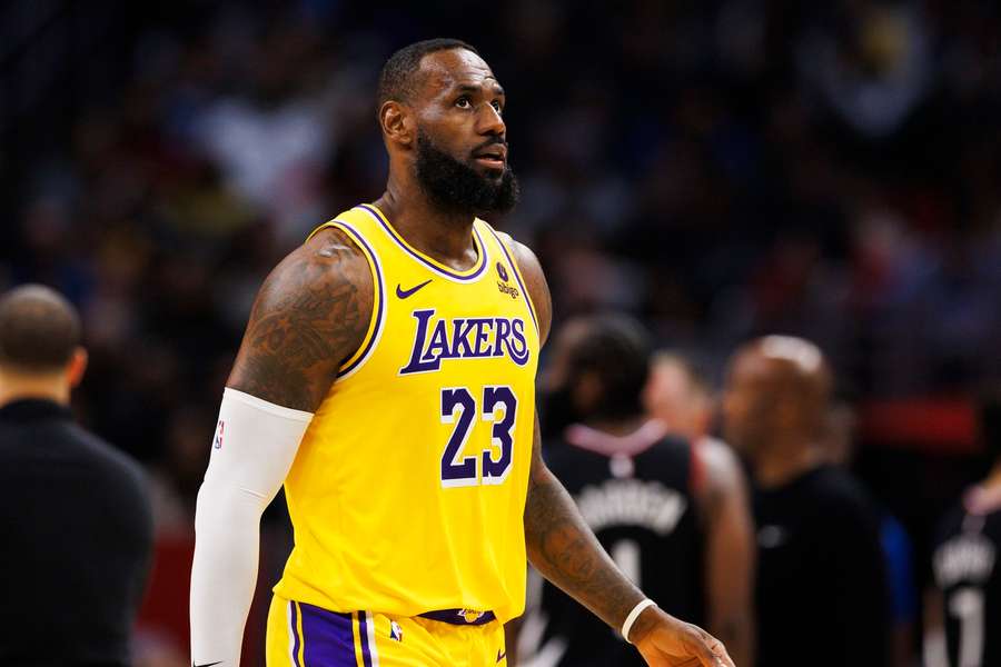 LeBron in action for the Lakers